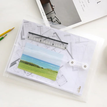 10 pcs/lot A4 Colorful Envelope Paper Receive Bag Transparent Plastic Data Line File Cover Protection school office supplies