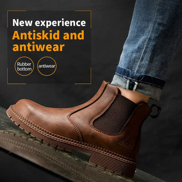 Safety Shoes Men's Work Steel Toe Caps Boots Male Indestructible Protective Shoes Puncture-Proof Security Footwear Work Boots