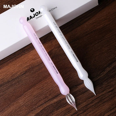 MAJOHN Sakura Snow Glass Dip Pen Mini Short Color Ink Hand Tent Expert Drawing Hook Line Office School Supplies Stationery
