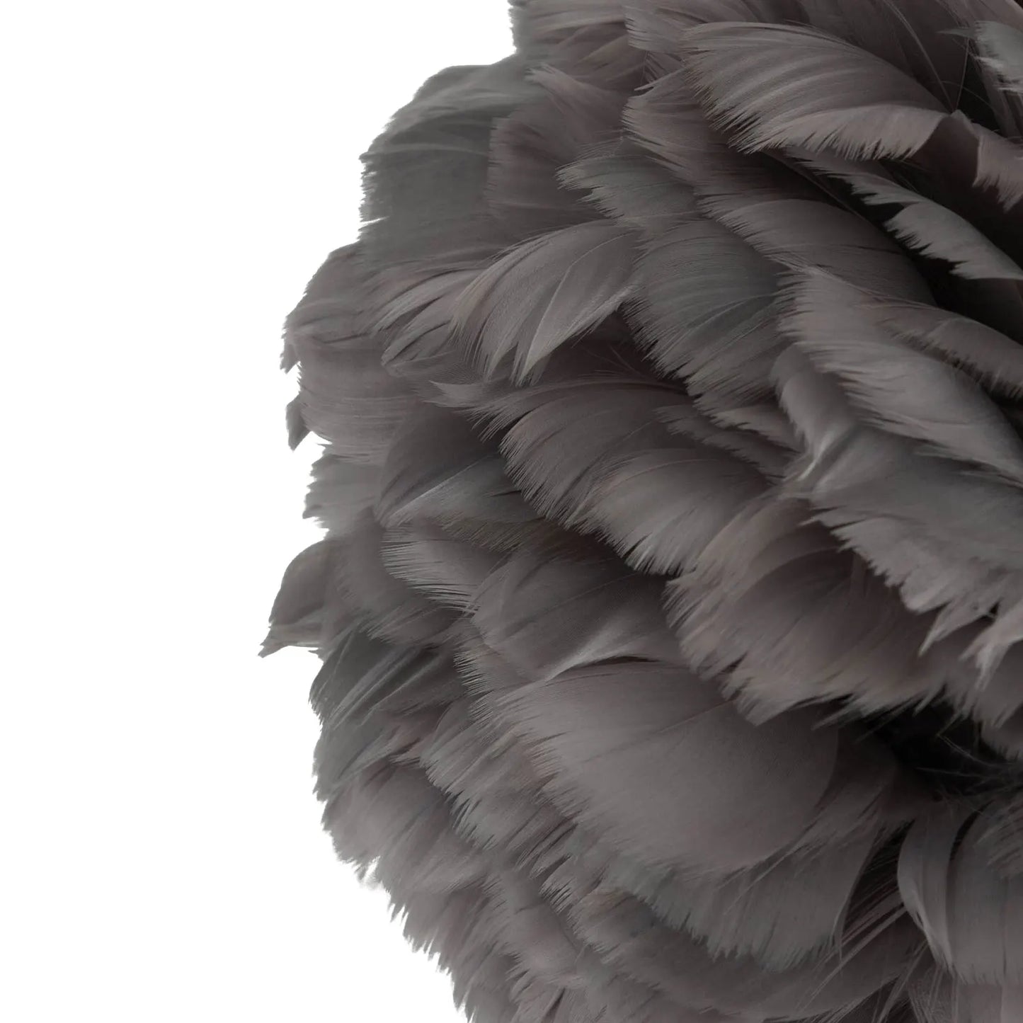 Gray Feather Table Lamp Bedroom Bedside Feather Lamp Tripod Lamp with Swan Lampshade indoor Living Room Decoration