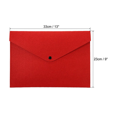 2Pcs File Bag Felt Folder A4 Envelope Document Storage Pouch Organizer Felt File Folders for Office Business Stationary Supplies