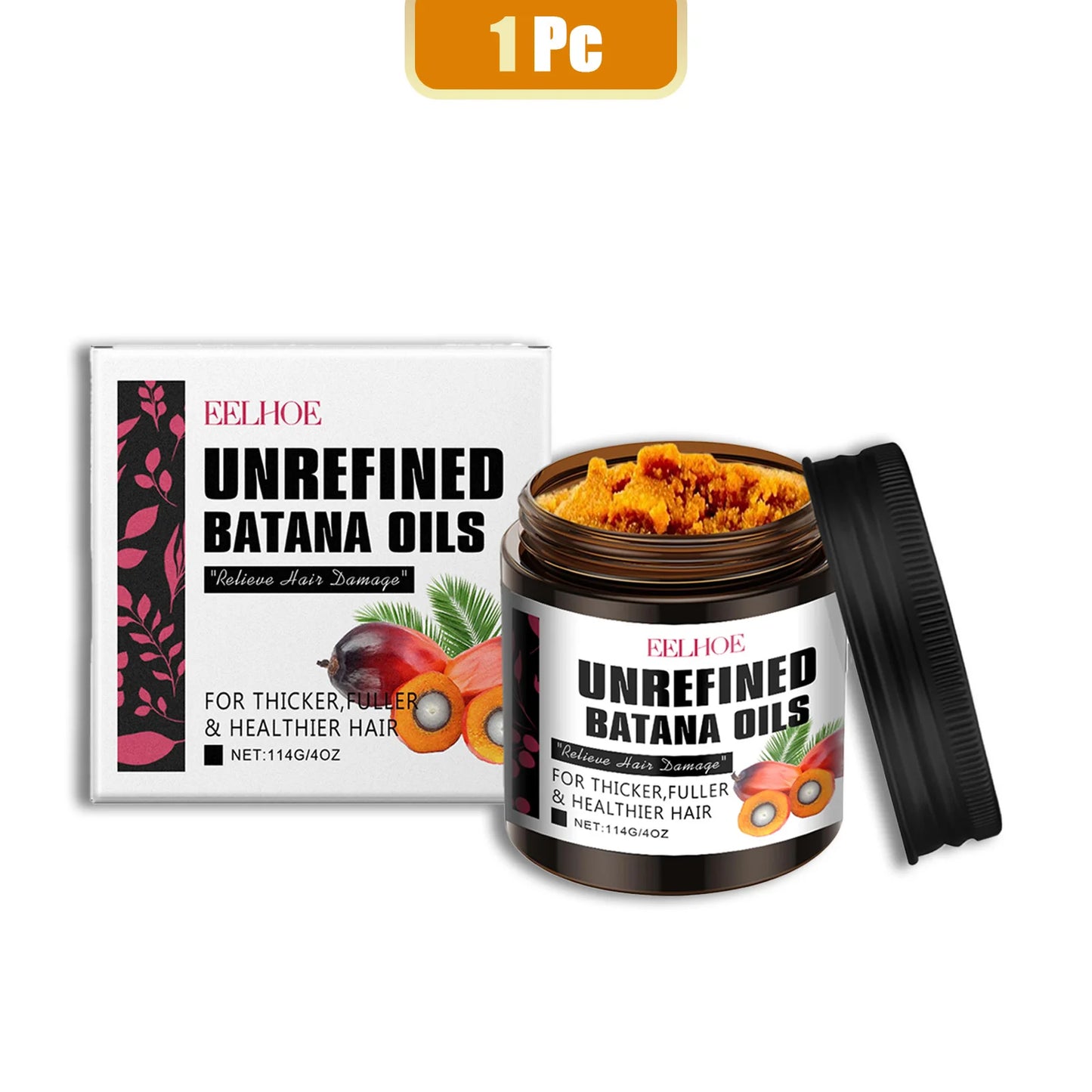 EELHOE 114g Batana Ginger Hair Growth Oil Pure Natural Anti Hair Loss Breakage Nourishing Strengthening Thickness Hair Nutrition