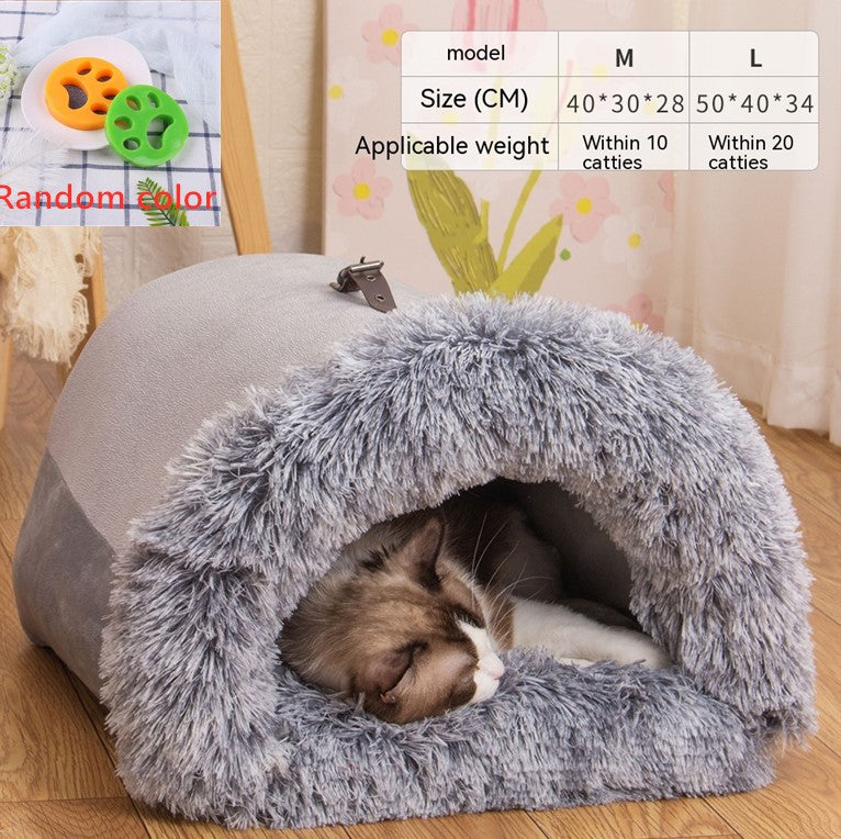 Pet Nest Portable Autumn And Winter Warm Dog Nest Moisture-proof Long Fur Cat Nest Cross Border Pet Nest