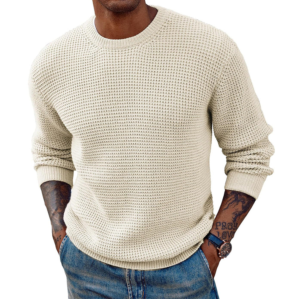 New Solid Color Round Neck Sweater