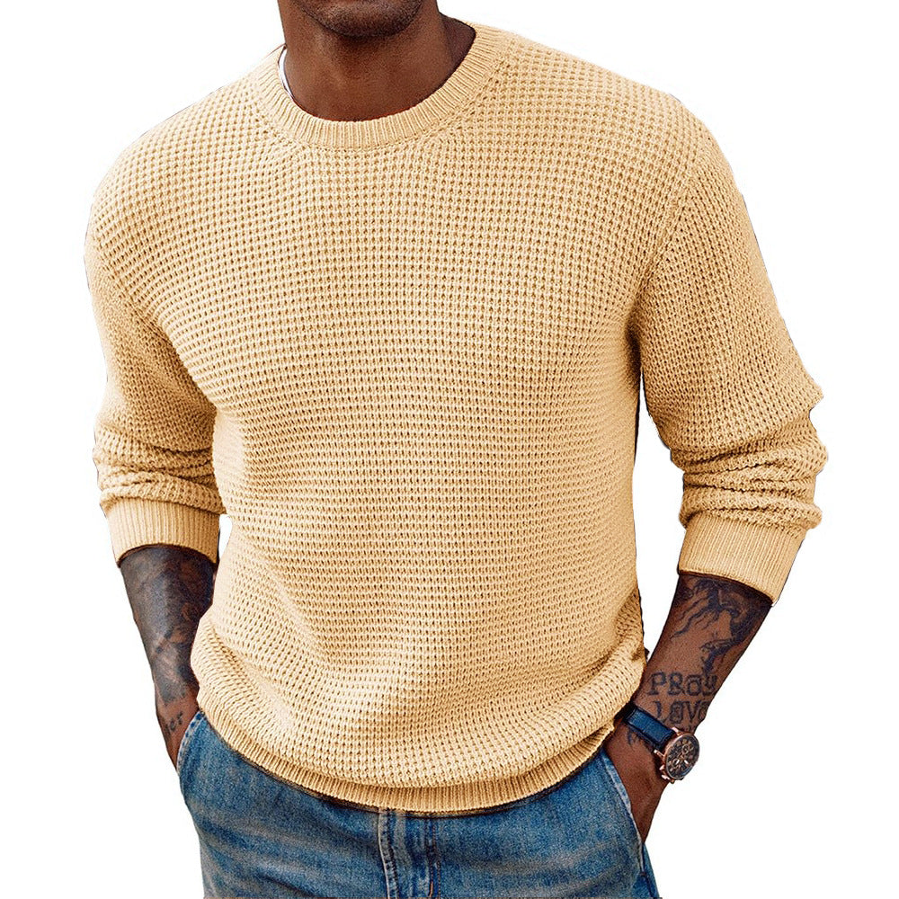 New Solid Color Round Neck Sweater