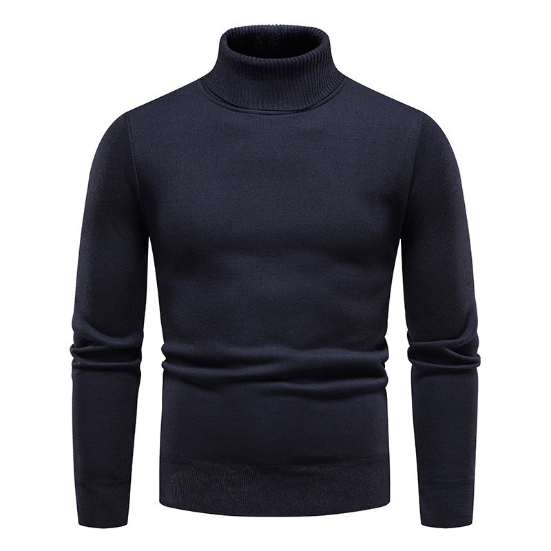 Men's Classic All-matching Fleece-lined Turtleneck Sweater