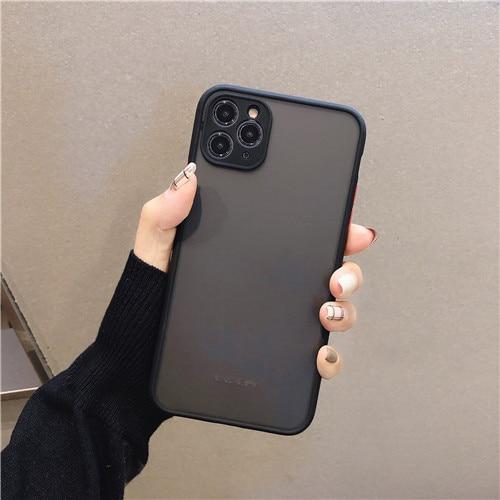 Frosted Color Contrast Mobile Phone Case To Prevent Falling