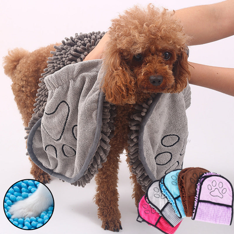 Dogs Cats Towels Super Absorbent Dog Bathrobe Quick-Drying