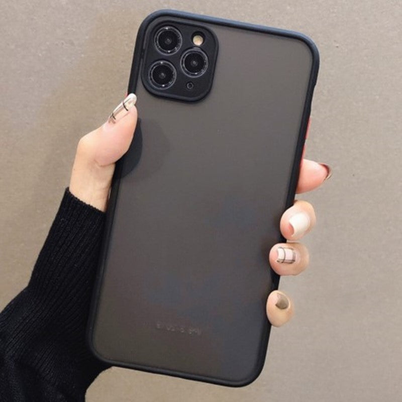 Frosted Color Contrast Mobile Phone Case To Prevent Falling