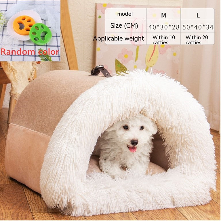 Pet Nest Portable Autumn And Winter Warm Dog Nest Moisture-proof Long Fur Cat Nest Cross Border Pet Nest