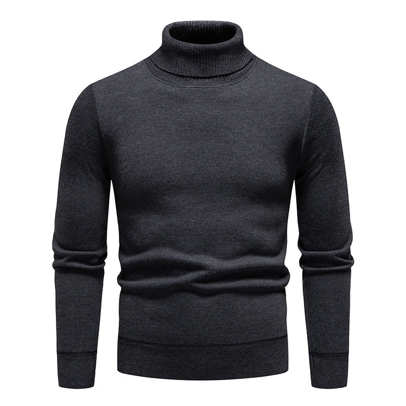 Men's Classic All-matching Fleece-lined Turtleneck Sweater