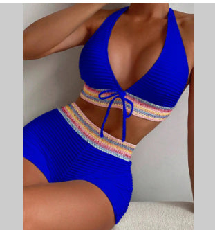 Bikini Split Two-piece Suit Solid Color