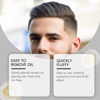 Hoegoa Men Hair Volume Powder Gentle Formula Non-irritating Refreshing Lasting Oil Control Moisturize Hair Volumizing Powder