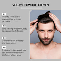 Hoegoa Men Hair Volume Powder Gentle Formula Non-irritating Refreshing Lasting Oil Control Moisturize Hair Volumizing Powder