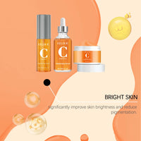 EELHOE Vitamin C Face Skin Care Set Moisturizing Improve Skin Texture Pore Shrink Enhance Skin Elasticity Facial Care Set