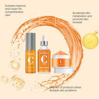 EELHOE Vitamin C Face Skin Care Set Moisturizing Improve Skin Texture Pore Shrink Enhance Skin Elasticity Facial Care Set