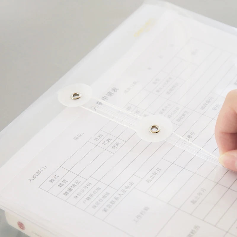 10 pcs/lot A4 Colorful Envelope Paper Receive Bag Transparent Plastic Data Line File Cover Protection school office supplies