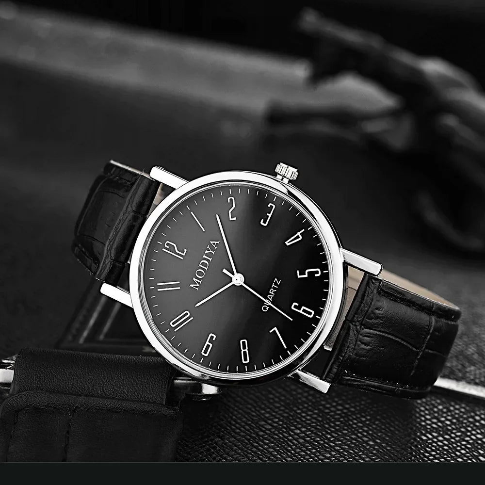 Men's Watches Business Wristwatch Luxury Leather Strap