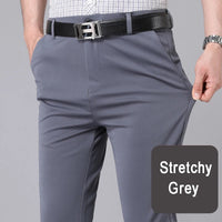 Male Smart Casual Pants Stretchy Sports Men's Spring Autumn Full Length