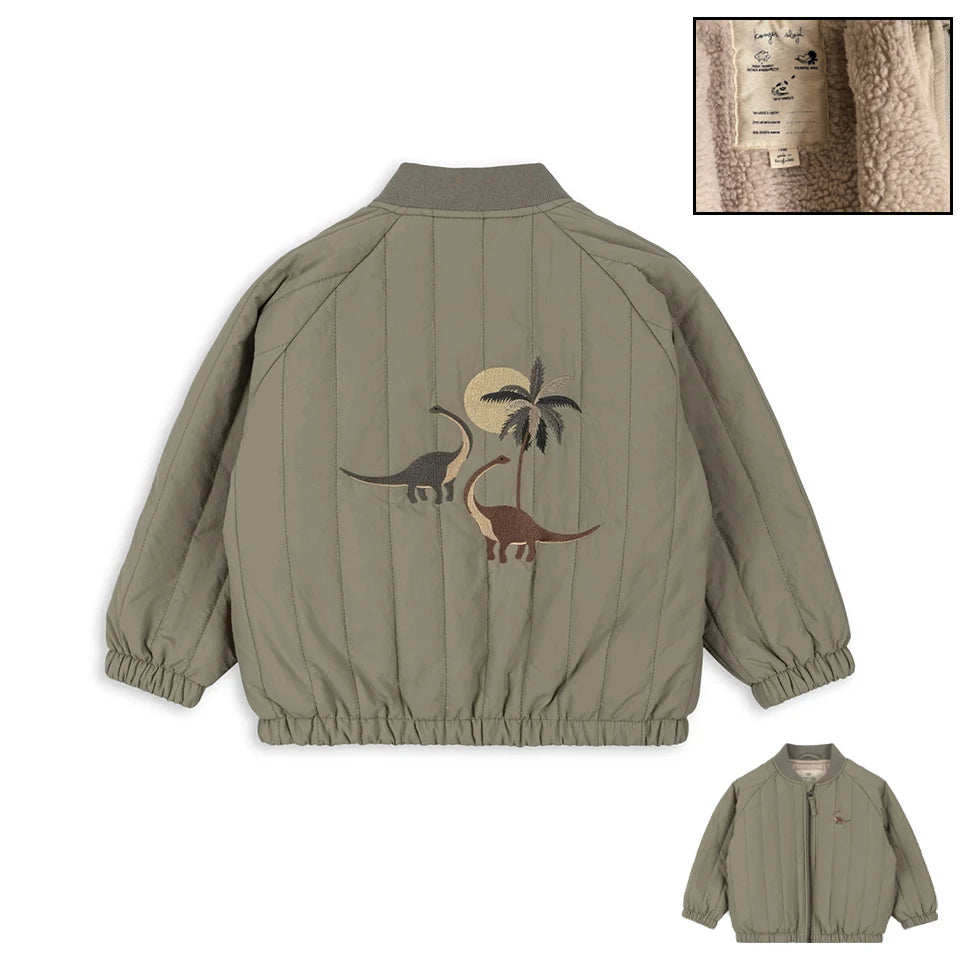 2025 Autumn KS Baby Boys Cartoon Cotton Fleece Outwear Kids Winter Clothes Toddler Girls Lambswool Jacket Child Embroidery Coat