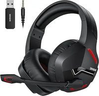 BINNUNE BW01 Wireless Gaming Headset with Mic for PC PS4 PS5 2.4G Bluetooth USB Gamer Headphones with Mic for Laptop Computer