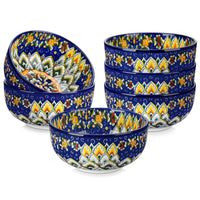 vancasso 6/12 Piece Cereal Bowls Set 28 Oz Ceramic Soup Bowls Bohemian style for Salad/Pasta/Rice/Oatmeal/Fruit/Cereal for  6