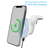 Magnet Wireless Car Charger 15W Fast Charging Dock Station Car Mount Phone Holder Air Vent for iPhone 17 16 15 14 13 Pro Max