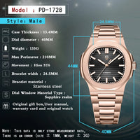 2025 New PAGANI DESIGN Rose Gold Men's Watches Luxury Automatic Watch For Men Mechanical Wristwatch Waterproof AR Sapphire Clock