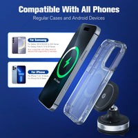 Magnetic Wireless Charger Car Phone Holder Air Vent Clip 15w Fast Charging Adapter Mount For Magsafe iPhone 17 16 15 14 13 12