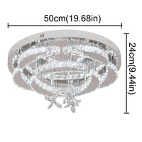 Modern Chandelier Ceiling Lamp K9 Luxury Crystal Led Living Dining Room Decor Pendant Light RC Dimmable Luminaire Home Fixture