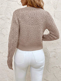 Autumn and Winter New Fashion Woman Sweater Knit Women's Tops Thin Knit Short Casual Skeleton Cardigan Clothing