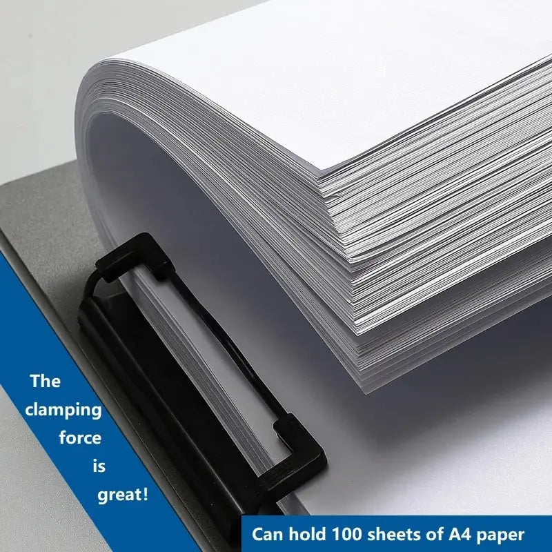 1PC A4 File Folder with Cover - Document Organizer Clipboard for Business & School, Office Stationery Supplies, Paper Holder