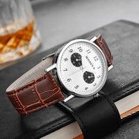 Men's Watches Business Wristwatch Luxury Leather Strap
