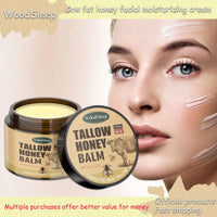 WoodSleep 60g Beef Tallow Honey Face Moisturizer - Intense Hydration for Dry Skin, Anti-Chapping Winter Skincare for Women & Men