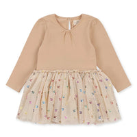 Summer KS Baby Girls Cherry Mesh Dress Kids Clothes Girls Princess Dresses Children Skirts Christmas Party Long Sleeve Vestidos