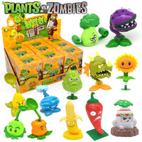 9PCS Plants Vs Zombies Blind Box Sunflower Bonk Choy Cabbage-pult Ornaments Genuine Toy Figures 14 Style Game Model Boy Gifts