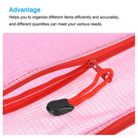 6Pcs A3/A5/A6/B4/B5/B8 Mesh Zipper Pouch Document Bag Waterproof Zip File Pocket Folder Office Supplies Pencil Case Storage Bags