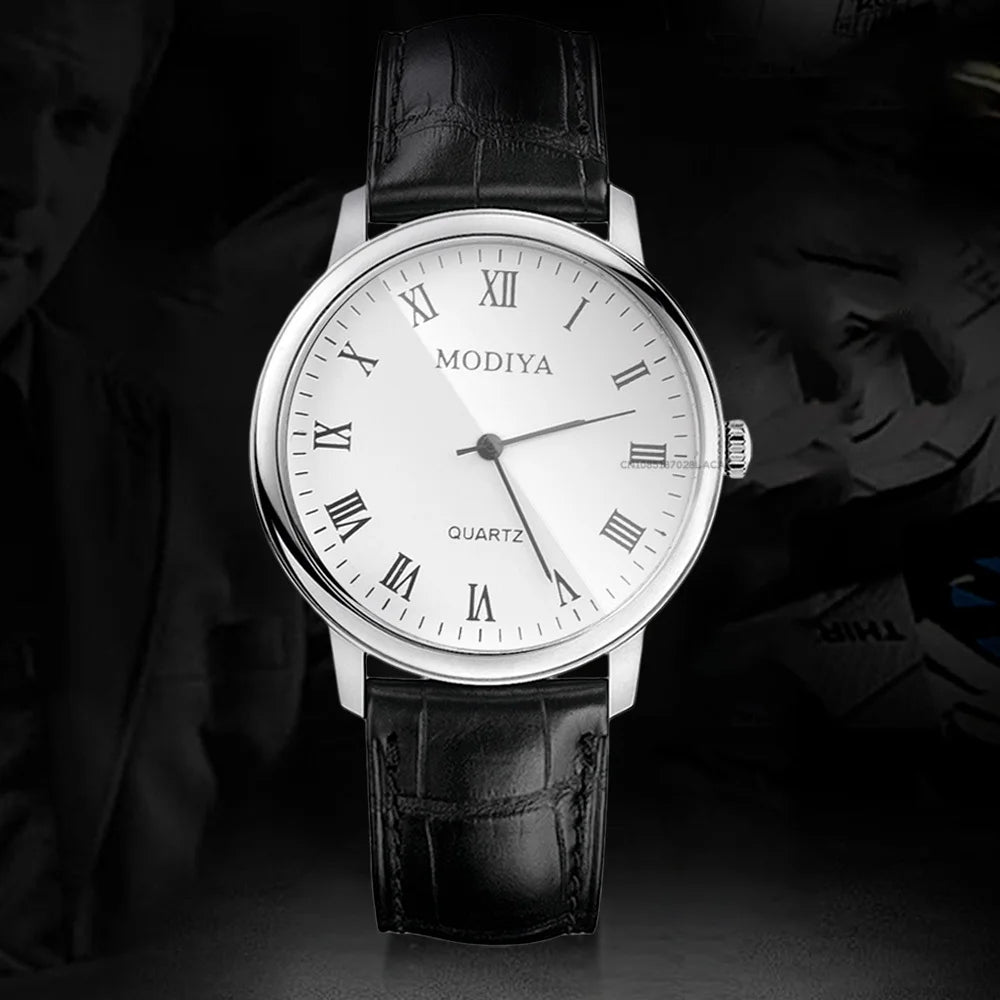 Men's Watches Business Wristwatch Luxury Leather Strap