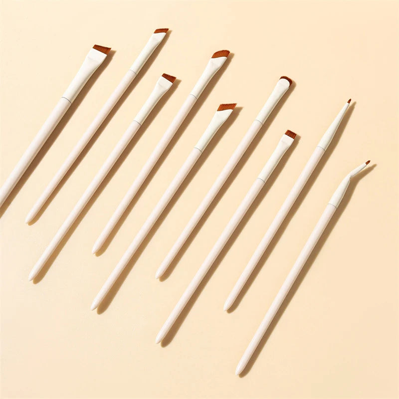 1/3/7/9pcs White Upgrade Blade Eyeliner Brush Eye Makeup Brushes Set Ultra Thin Fine Angle Flat Eyebrow Precise Detail  2026