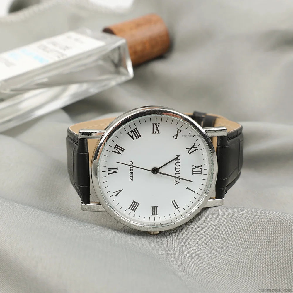 Men's Watches Business Wristwatch Luxury Leather Strap