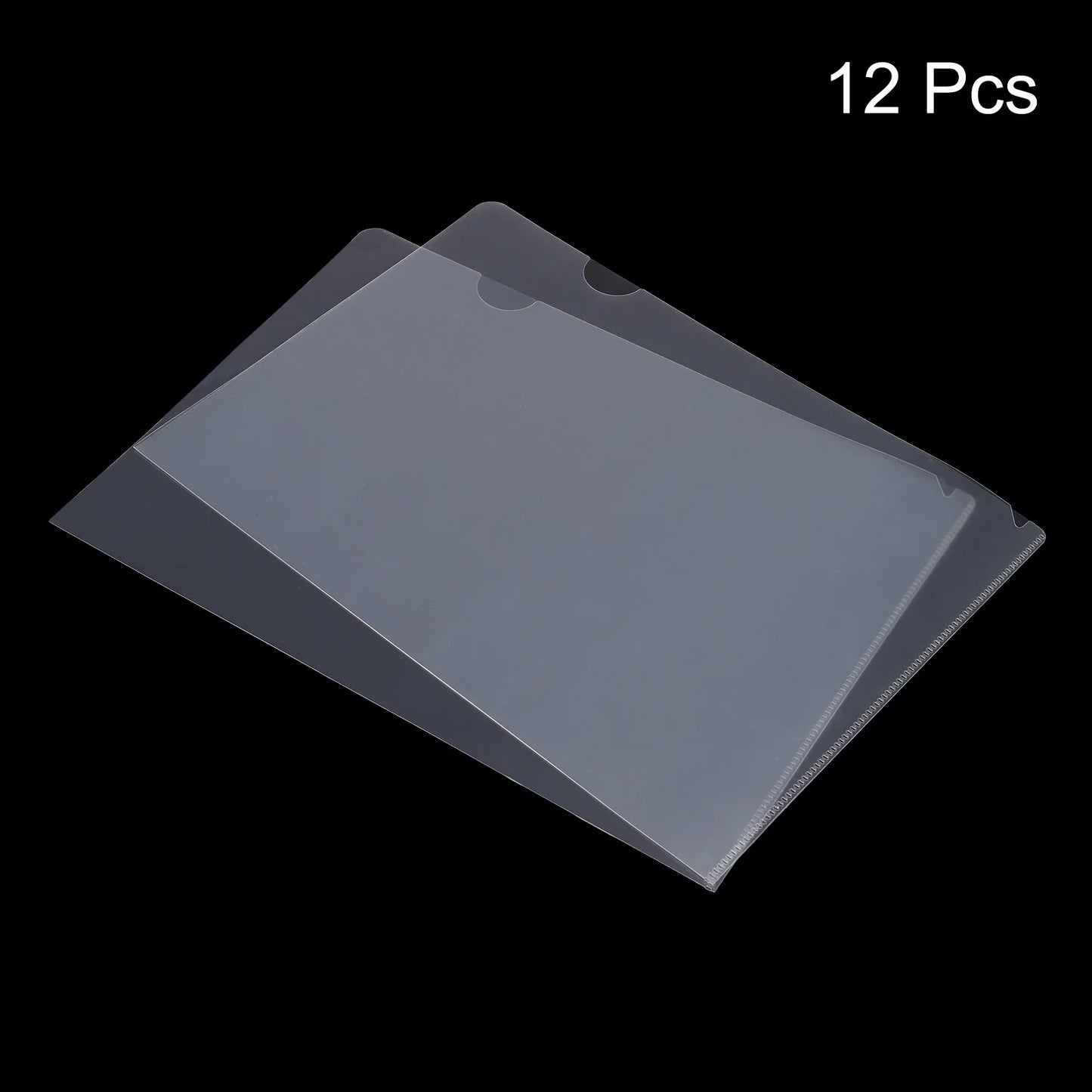 12/24Pcs A4 L Type Folders Plastic File Project Pockets Clear Paper Document Jacket Sleeve for School Office Supplies