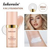 4 In 1 Foundation Long-wearing Moisturizing Waterproof Concealer Even Skin Tone SPF 30 Liquid Hydrating Full Coverage Concealer