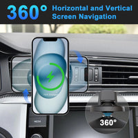 Magnet Wireless Car Charger 15W Fast Charging Dock Station Car Mount Phone Holder Air Vent for iPhone 17 16 15 14 13 Pro Max