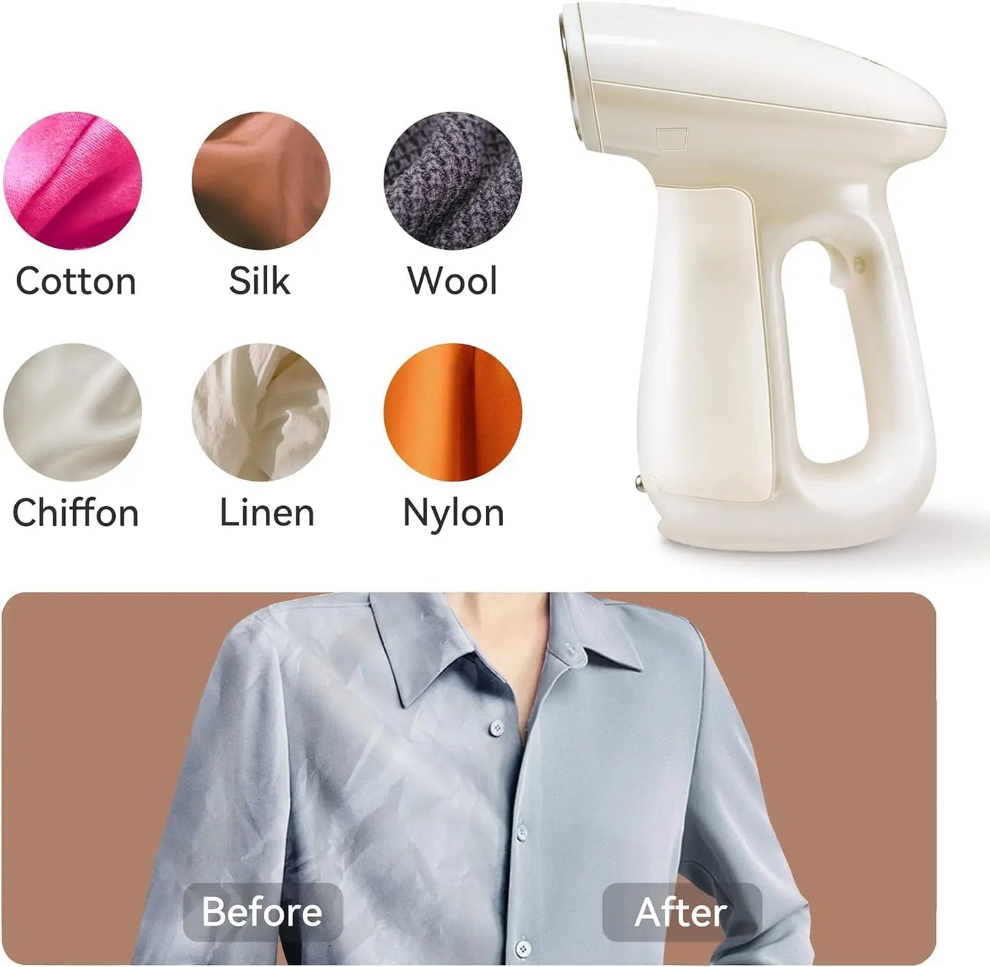 Steamer for Clothes, Handheld Clothes Steamer,1300W Strong Power Garment Steamer with 230ml Tank,Fast Heat-up, Auto-Off