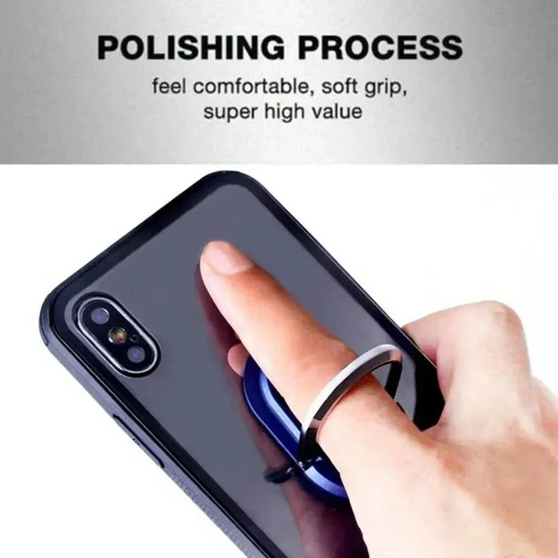 Finger Ring Phone Holder Stand Bracket Universal Mini Phone Holder Rotating for Car Air Vent Mobile Phone Back Sticker Foldable