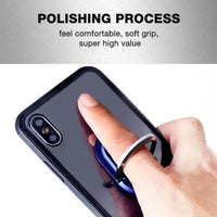 Finger Ring Phone Holder Stand Bracket Universal Mini Phone Holder Rotating for Car Air Vent Mobile Phone Back Sticker Foldable