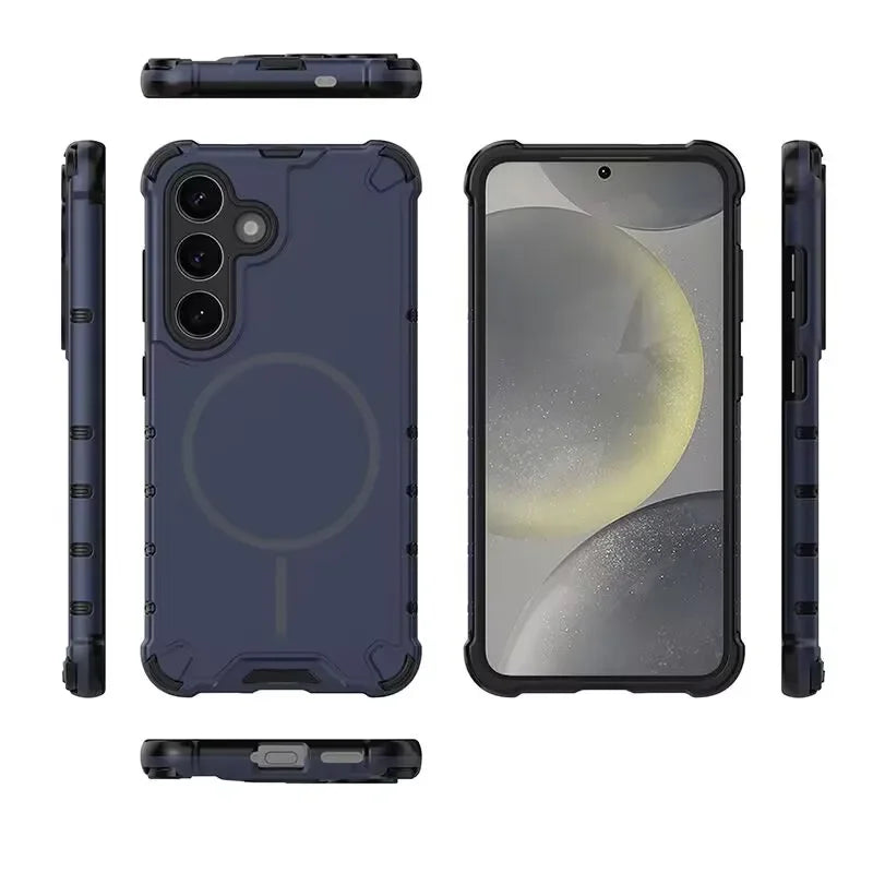 New luxury and cool Magsafe wireless magnetic charging anti drop armor case for Samsung Galaxy S25 S24 S23 Ultra Phone case