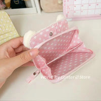 Kawaii Rilakkuma Korilakkuma Wallet Purse Cartoon Bear Face Cute Short Wallets For Women Girls White Purses Money Clips Gifts