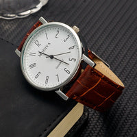 Men's Watches Business Wristwatch Luxury Leather Strap