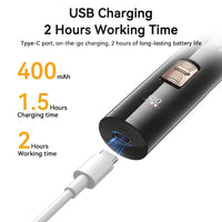 ROJECO Electric Pet Clipper For Dog Cat Claw Hair Trimmer 2 Speeds Rechargeable Pet Foot Ear Haircut Care Shaver With LED Light